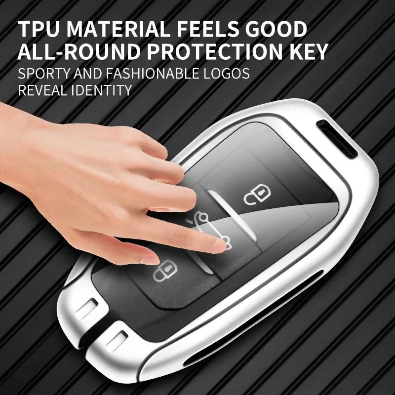 Zinklegierung Auto Schlüsselhülle Abdeckung Schale für DS DS7 DS5 DS6 DS9 New Energy DS4 Dias Schutz Schlüsselanhänger Tasche Keyless Autozubehör