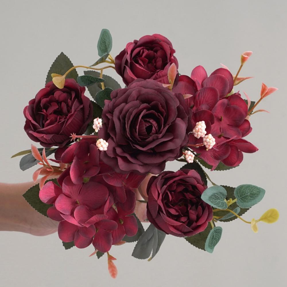 Accessories Simulation Peony Flower Silk Petals Faux Flower Fake Floral Bouquet  Home Decoration