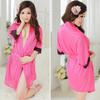 European & American Satin Lingerie: Sexy Plus-Size Bathrobe & Pajamas Set for Women