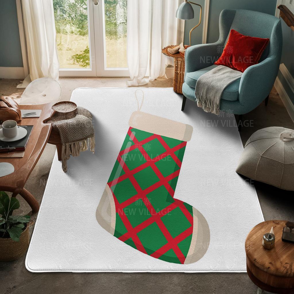 House Entrance Carpet Home Door Mat Living Room Bath Foot Bathroom Non-slip Water Absorption Rugs Bath Merry Christmas Winter