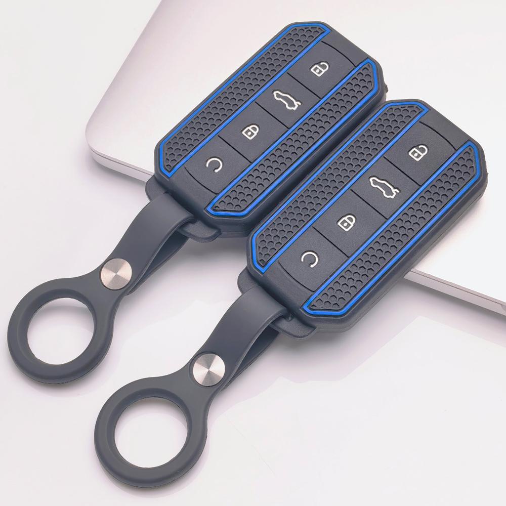 Key Fob Cover for Chery Tiggo Omoda Jaecoo J7 J8 Arrizo Exeed Yaoguang with Keychain Anti-Scratch Guard Shockproof Protection Soft Grip Texture