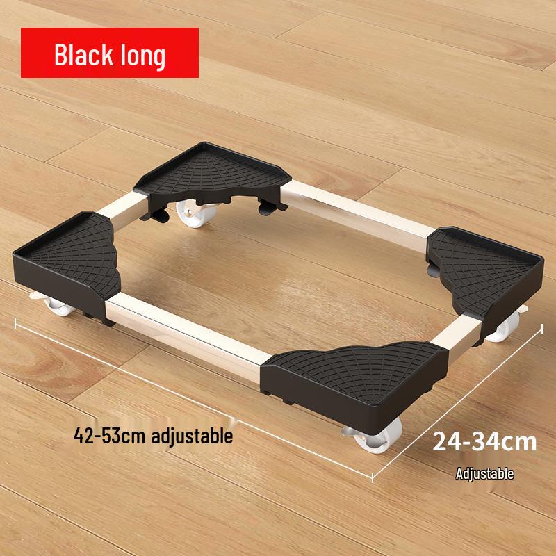 Adjustable Computer Tower Stand with Wheels and Cooling Shelf for Home Use