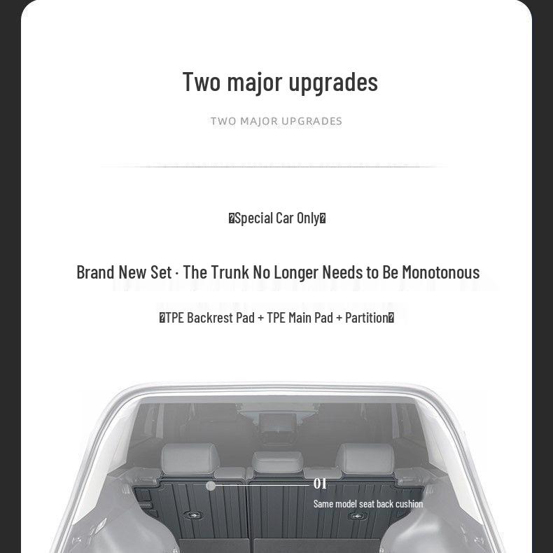 2024 GAC Trumpchi GM8 TPE Trunk Mat - Car Modification Supplies