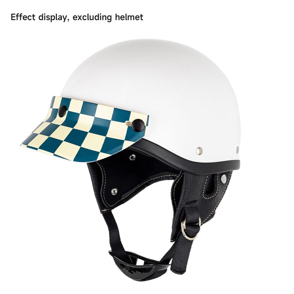 Windproof 3 Snap-Button Visor Shield Lens Visor Flip Up Wind Shield for Open Face Motorbike Helmet Anti-UV Fog Universal