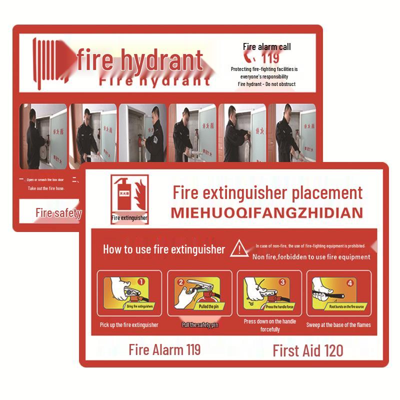 Fire Safety Signage: Extinguisher & Hydrant Use and Placement