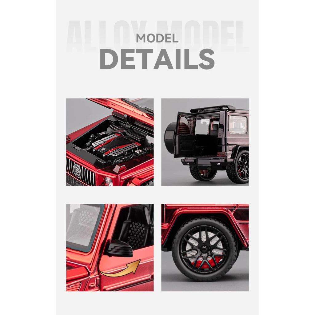 Modellino Auto in Lega Benzs G63 AMG SUV 1/24 con Suono e Luci Pull Back Giocattolo per Bambini Oggetti da Collezione Regalo di Compleanno
