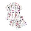 Children's Home Clothes Pajamas Set Short-sleeved Top Shorts Two-piece Set Outer Wear Play Cardigan Clothes