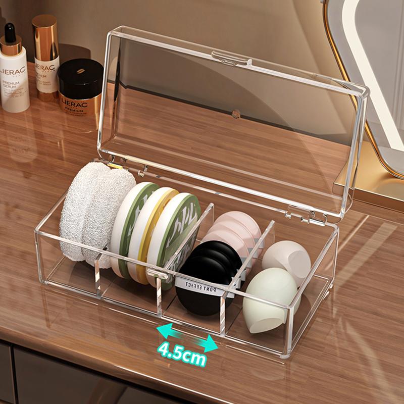 Makeup Brush Holder Clear Acrylic Storage Box Hair Accessories Organizer Lipstick Cosmetic Storage Box Desk Jewelry Organizer