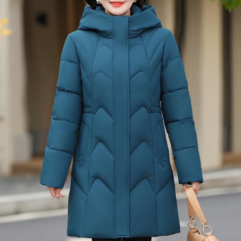 

Большие размеры XL-6XL зимние длинные парки женские верхние одежды с капюшоном элегантные новые пальто свободные толстые теплые куртки для женщин среднего возраста 6XL