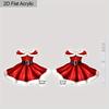 2D Flat Acrylic Cute Christmas Dress Dangle Earrings, Suitable As A Holiday Gift for Women, Holiday Party Decorative Jewelry.