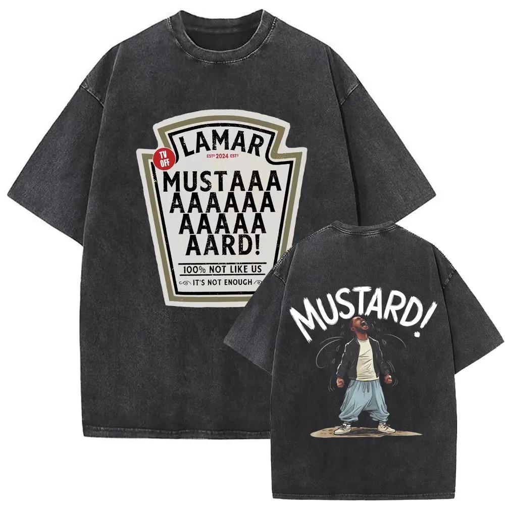 Limited Washed Vintage Rapper Kendrick Lamar DAMN Double Sided Print T-shirt Men Women Hip Hop Fashion Street Oversized T Shirts