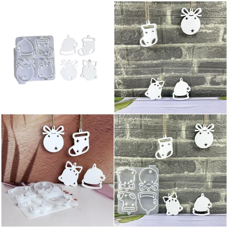 Christmas Themed Figurines Mold Silicone Texture for Handmade Ornaments Holiday Decorating and Creative Art Projects