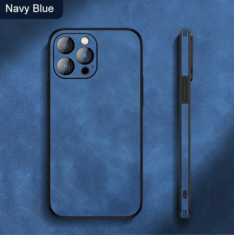Shockproof Vintage Leather Case for iPhone 16 15 14 13 12 Mini 11 Pro X XR XS Max Plus i Phone 14 Soft Silicon Matte Cover Funda