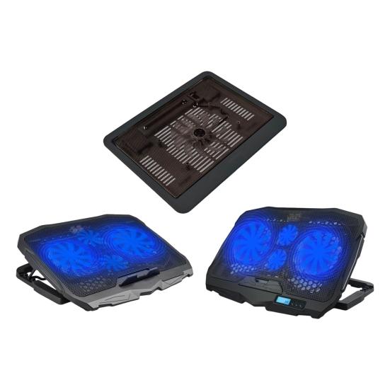 Laptop Cooling Pad with USB Ports 6 Wind Speeds Fast Heat Dissipation Universal Adjustable Height Notebook Cooling Stand