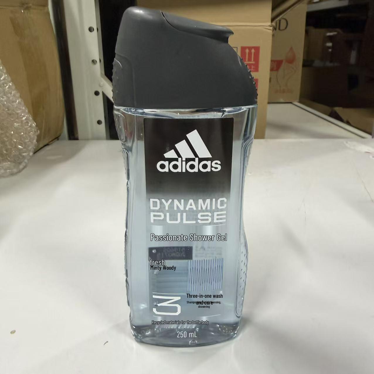 Мужской гель для душа и шампунь 3-в-1 Adidas - Длительная чистота, 250 мл/600 мл