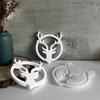 Silicone Mould for Circular Elk Pendant Making Handmade Christmas Themed Decoration Mould Holiday Wall Hangings Mould