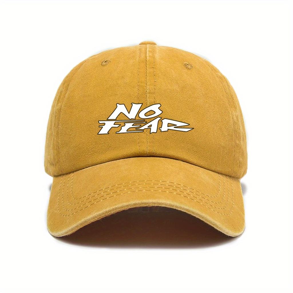 Adjustable NO FEAR Baseball Cap Urban Street Fashion Retro NO FEAR Adjustable Baseball Cap with Sun Protection Unisex Cas