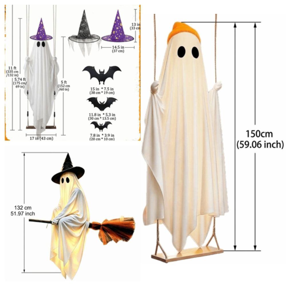 Light-Weight Hanging Hanging Ghost Ornaments Ghost Swing Set Tree Decoration