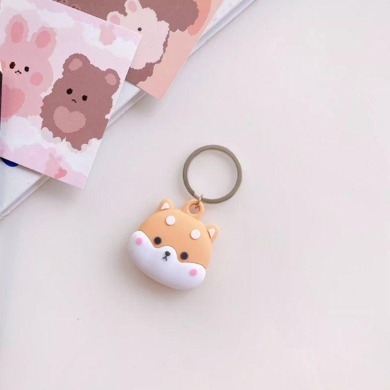 Cute Cartoon Soft Silicone For Airtag Case Protective Silicon Cover For Apple Airtags Holder KeyChain Shell Air Tag Tracker