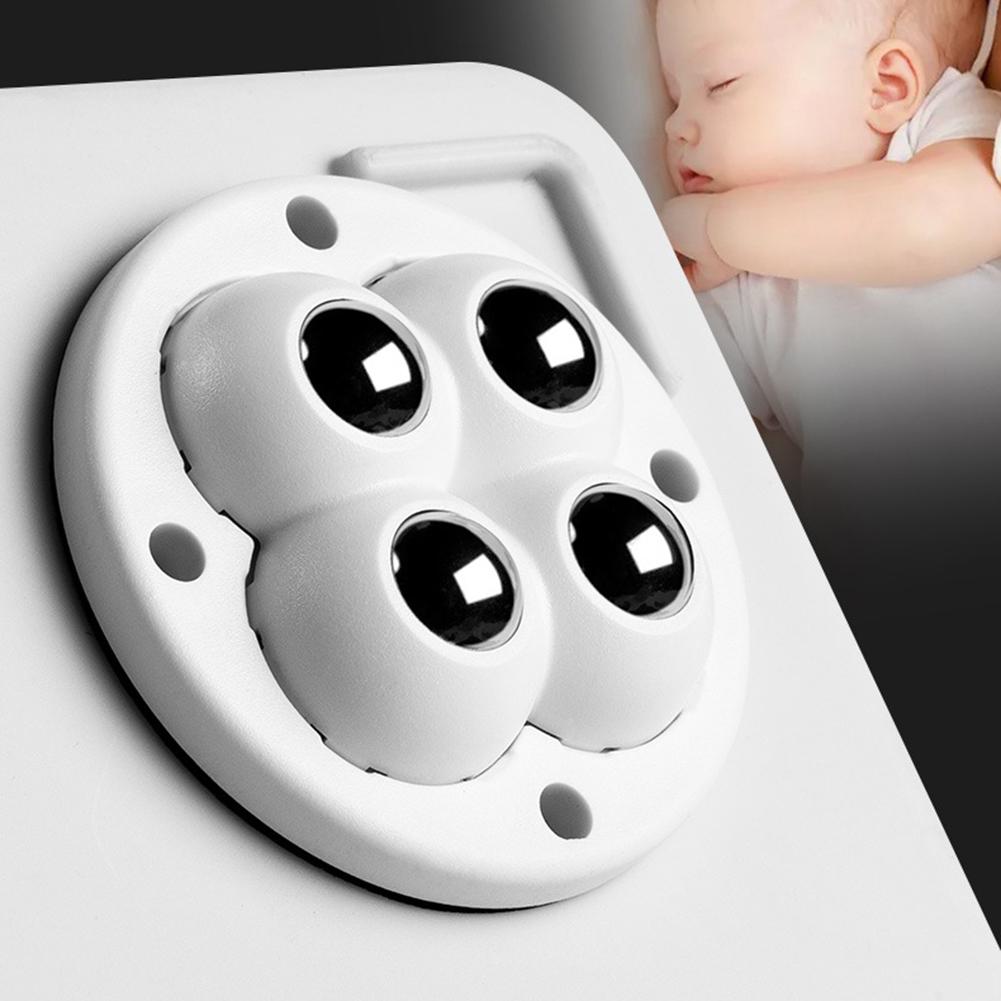 4-20PCS 1/4 Rings Self-Adhesive Mini Caster Wheels Universal Pulley Rotating Wheels 360 Degree Rotation No Noise for Trash Can