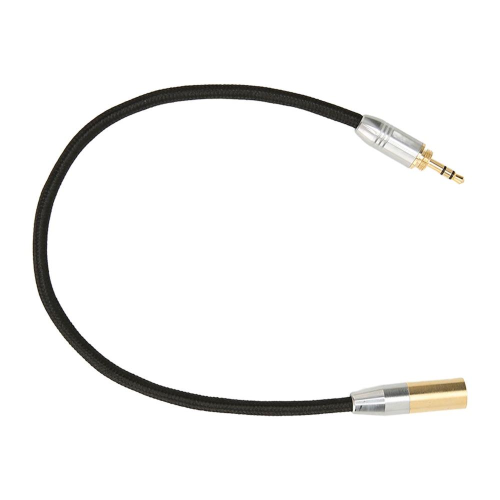Gold Plated Professional Audio Cable Plug and Play 3.5mm to Mini XLR Adapter  Microphone Connection