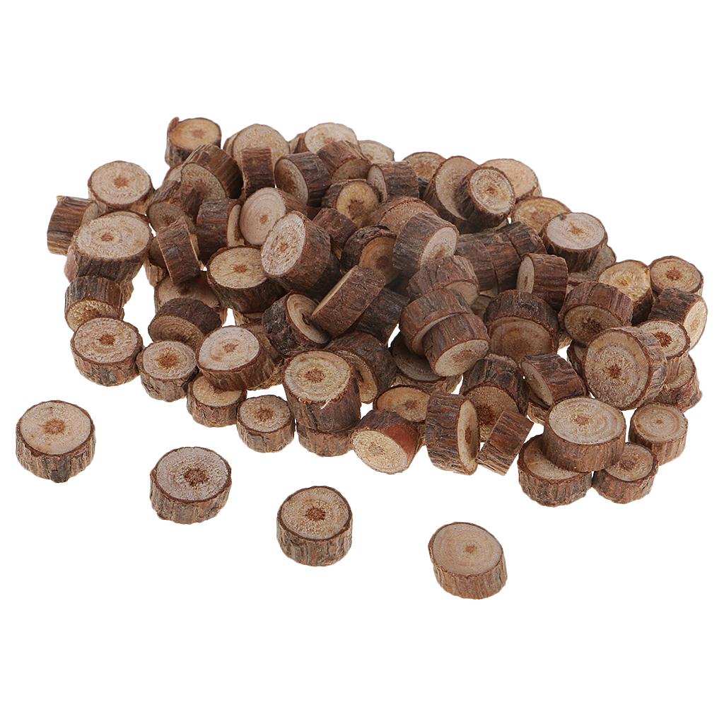 100Pcs Mini Natural Wood Slices Round for Crafts, Hanging Decorations, Ornaments