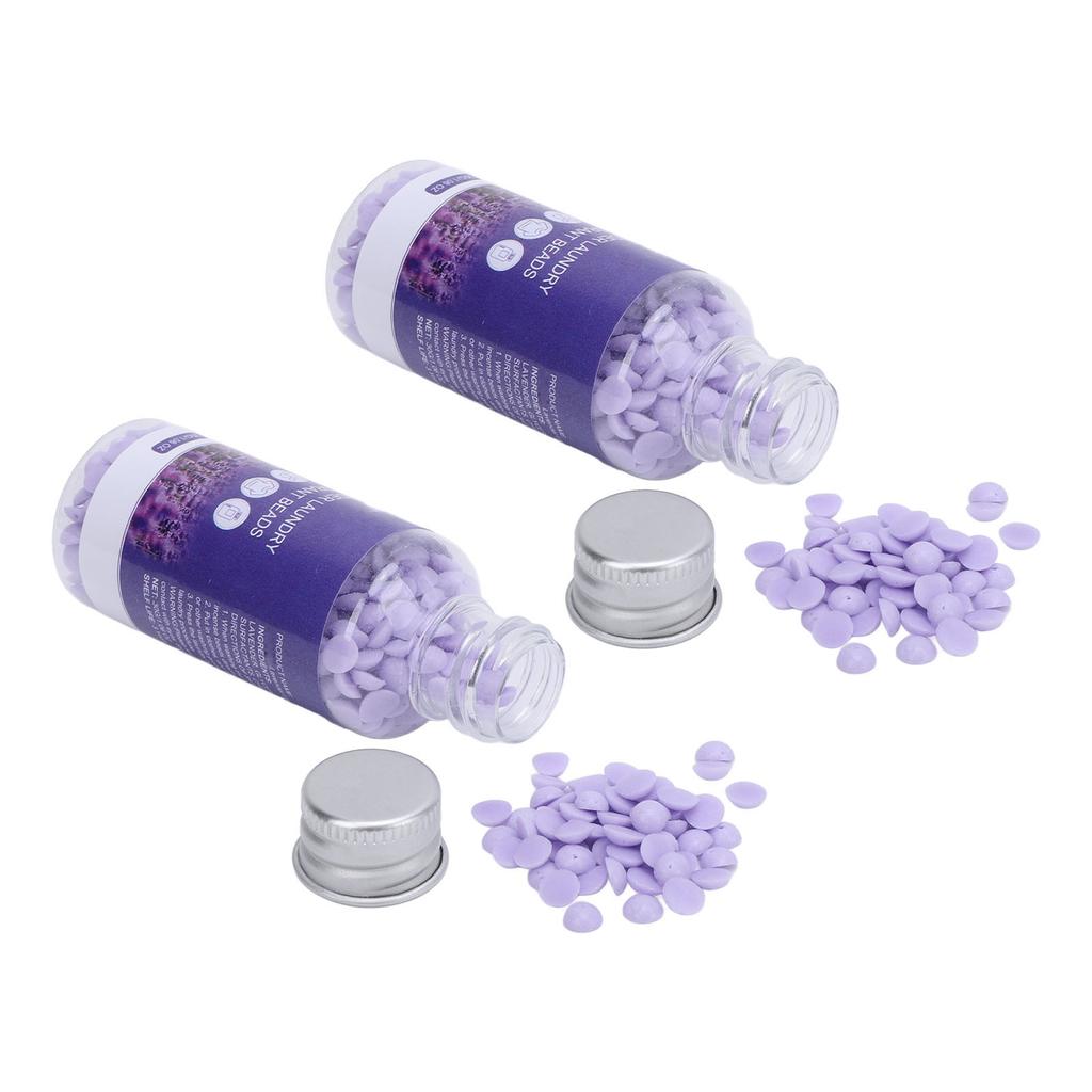 2 Pcs Laundry Scent Booster Beads Lavender Fragrance Lasting 12 Weeks Washer Scent Beads 30g 1.1 Oz