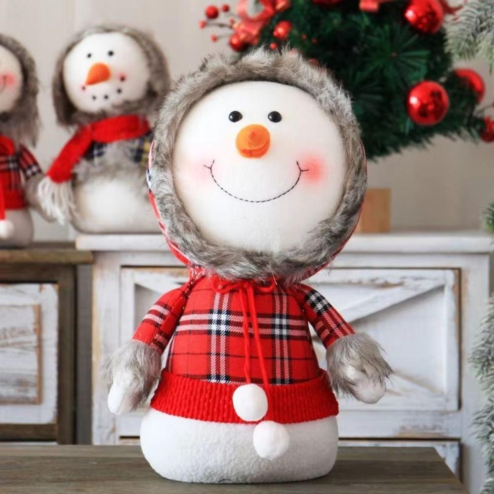 Zabawna świąteczna lalka bałwana Delikatna figurka bałwana Dekoracja okna świątecznego Dekoracja domu