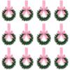 Plastic Bowknot Closet Hooks with Ribbon Designs Multipurpose Wreath Hanging Rings for Home Holiday Festival Decoration