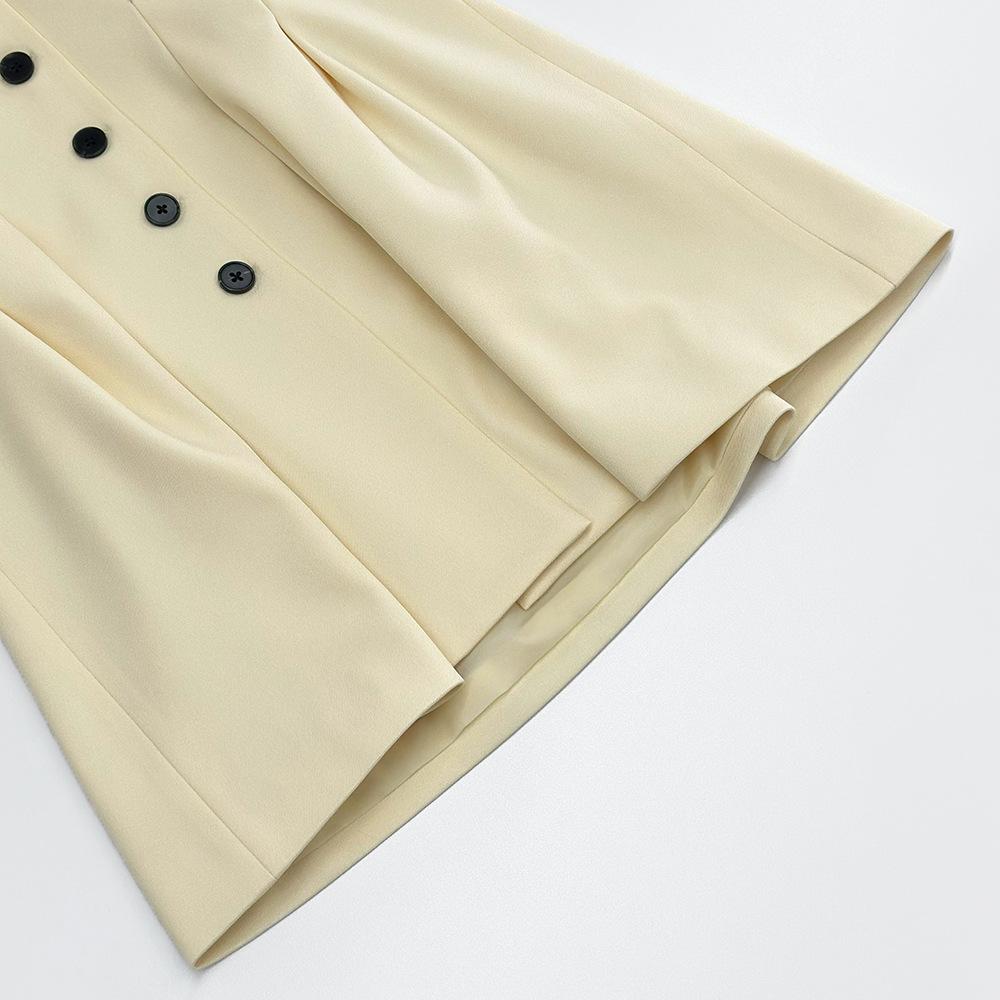 Neuer Herbst- und Winter-High-End-Retro-Einreiher mit Taillengürtel Langarmjacke Damen V-Ausschnitt Anzug