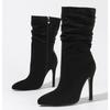 Fashion Eilyken High Quality Pleated Women Ankle Boots Stiletto Heels Modern Short Booties Party Wedding Spring Autumn Ladies Shoes