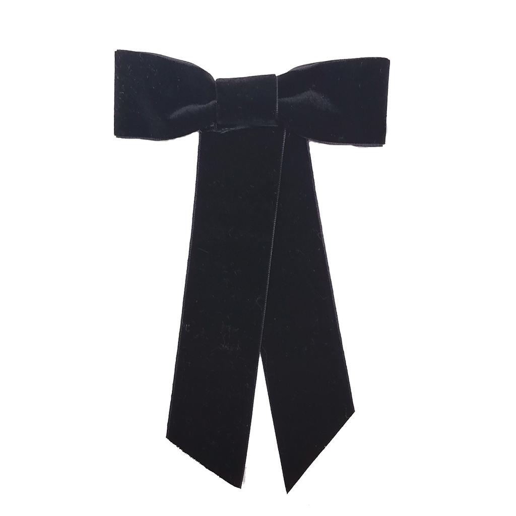 Lystrfac Vintage Velvet Ribbon Bow Barrette Hair Clips For Women Simple Hairpin Top Clip Ladies Hairgrips Hair Accessories