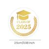 Graduation Stickers Class of 2025 Graduation Cap Envelope Seal Stickers Transparent Gold Foil Labels for Announcements Invitation Grad Party Favors
