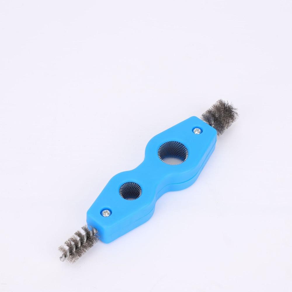 Double-headed 4 In 1 Copper Pipe Brush Reamer Copper Tube Polishing Tool Wire Brush  PVC Pipe