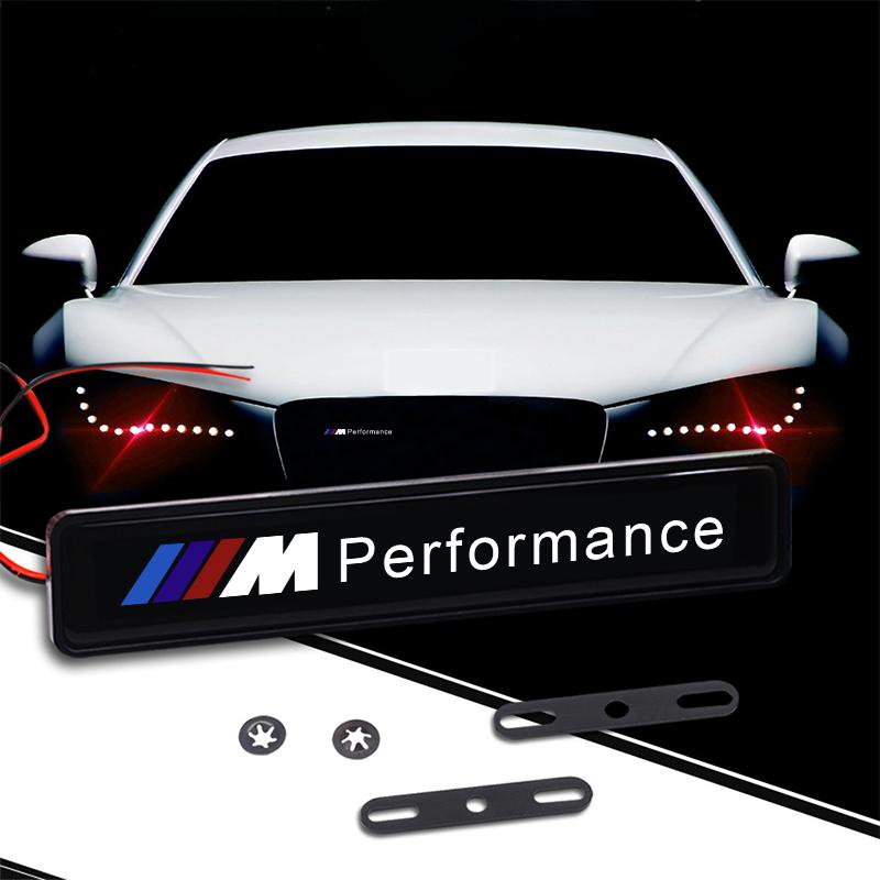 Auto Frontgrill Aufkleber Badge Kopf Grill R LINE Emblem LED Licht Für BMW M E34 E36 E60 E90 E46 E39 E70 F10 F20 F30 X5 X6 X1 M3 M5 M6 E71 F01 F02 F87