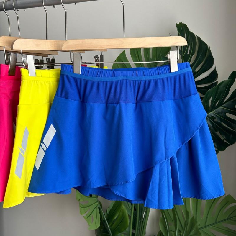 Womens High-Waisted Sport Skort With 6 Pockets Quick-Dry Irregular Hem Running Tennis Training Skirt