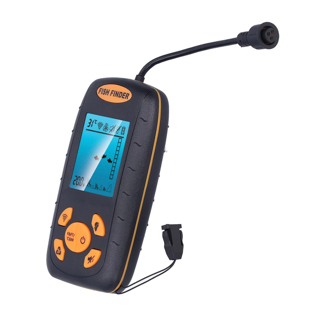 Fish Finder Wireless LCD Visual Handheld Sounder Alarm Fishing Transducer for Outdoor Activity
