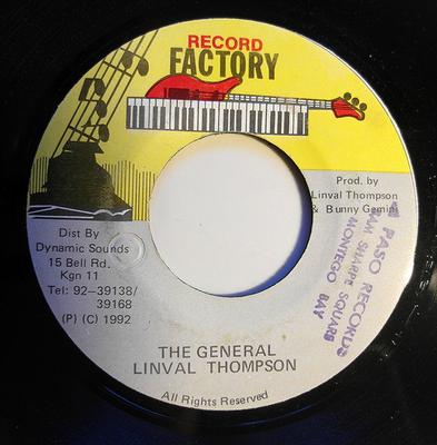 7inch Record LINVAL THOMPSON - The General NONE Record Factory 1992 Jamaica Reggae, Ska & Dub Used