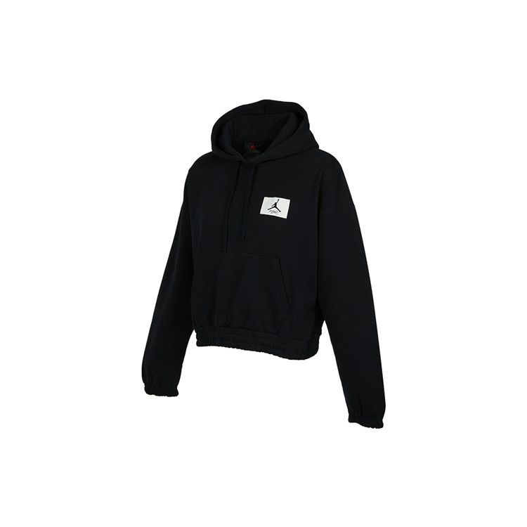 Jordan Women s Essentials Fleece Short Hoodie Black DD6999-010 L