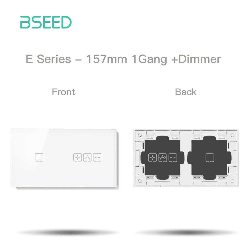 BSEED Wifi Stmívač Nástěnný Vypínač Světla 1/2/3 Skupiny Chytrý Dotykový Vypínač Funkční Základna Skleněný Přední Panel DIY Díly Volná Kombinace