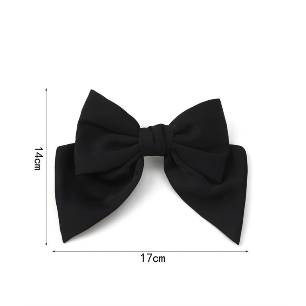 Satin Bowknot Hair Clip Spring Clip Hair Accessory Daily Wear French Hair Bow Clip Girls