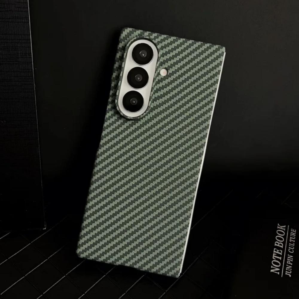 Con Protector de Pantalla Película Templada Funda de Fibra de Carbono Magsafe para Samsung Galaxy Z Fold 7 6 Cubierta de Fibra de Aramida para Fold6 Fold7
