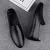 Simple Business Casual Shoes Handmade Leather Loafers Leisure Slip on Footwear Lightweight Moccasins Versatile Man Walking Shoes