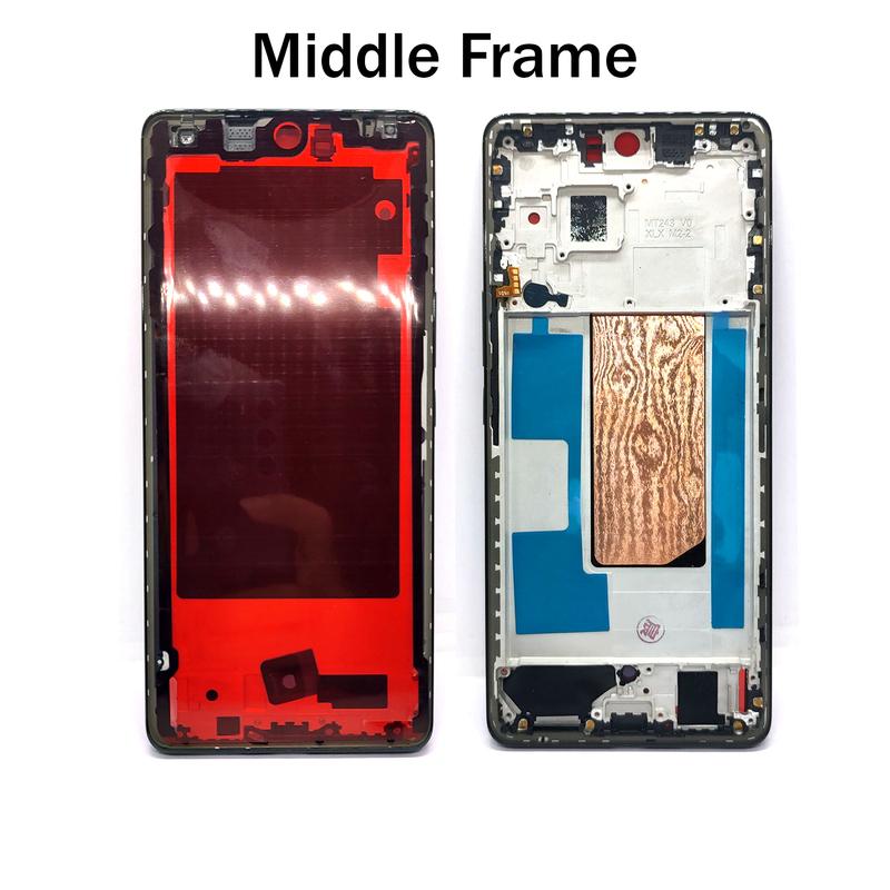 Middle Frame For Vivo V30 V2318 LCD Front Frame Housing Bezel With Side Button Repair Parts middle frame black