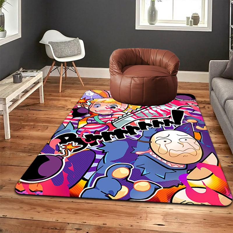 Popee the Performer-Inspired Fashion Design Rug Floor Mat for Living Room or Bedroom Soft and Comfortable Carpet a Gift for Birthday and Holiday.