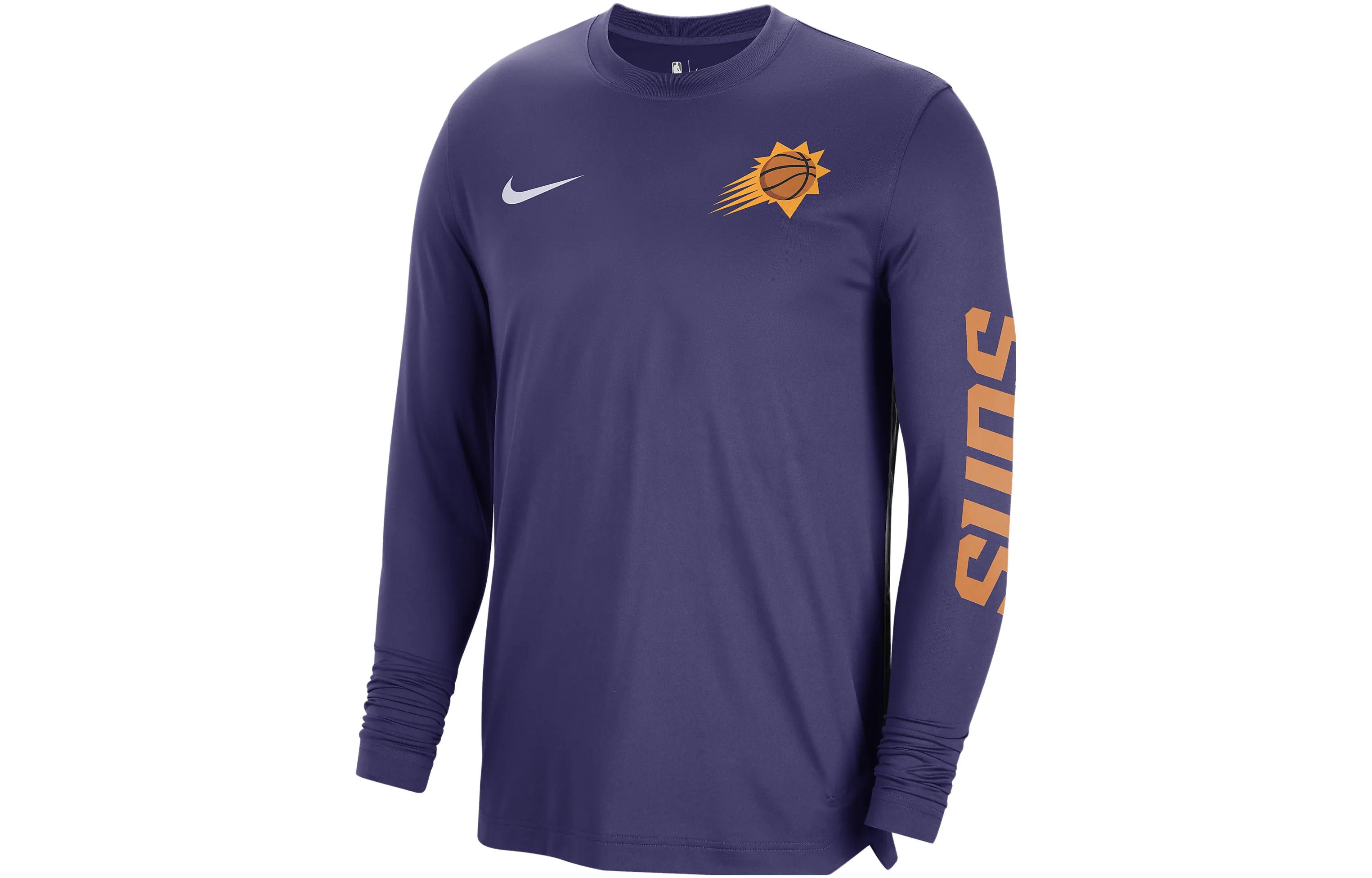 Nike T Shirts Men s Purple Crew Neck Moderate Straight Fit FB3490-566 M