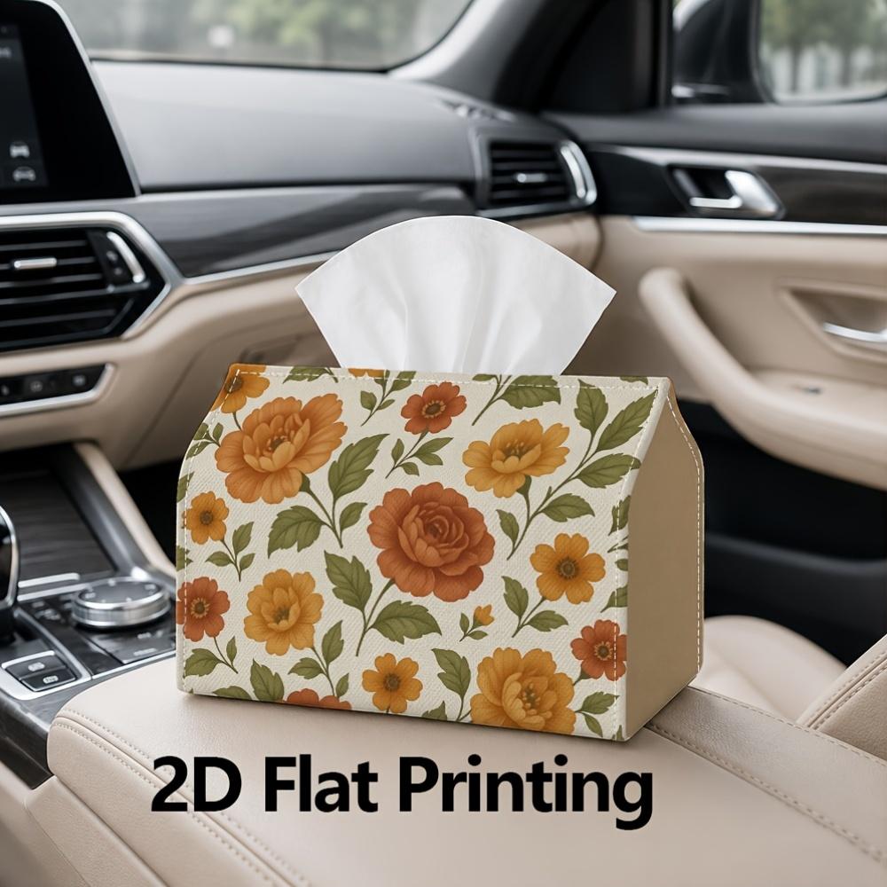 1pc, 2D Flat Printing, Tissue Box Patterned Paper Towel Holder Pattern Printed Tissue Box, Durable Decorative Storage Box for Kitchen And Living Room,