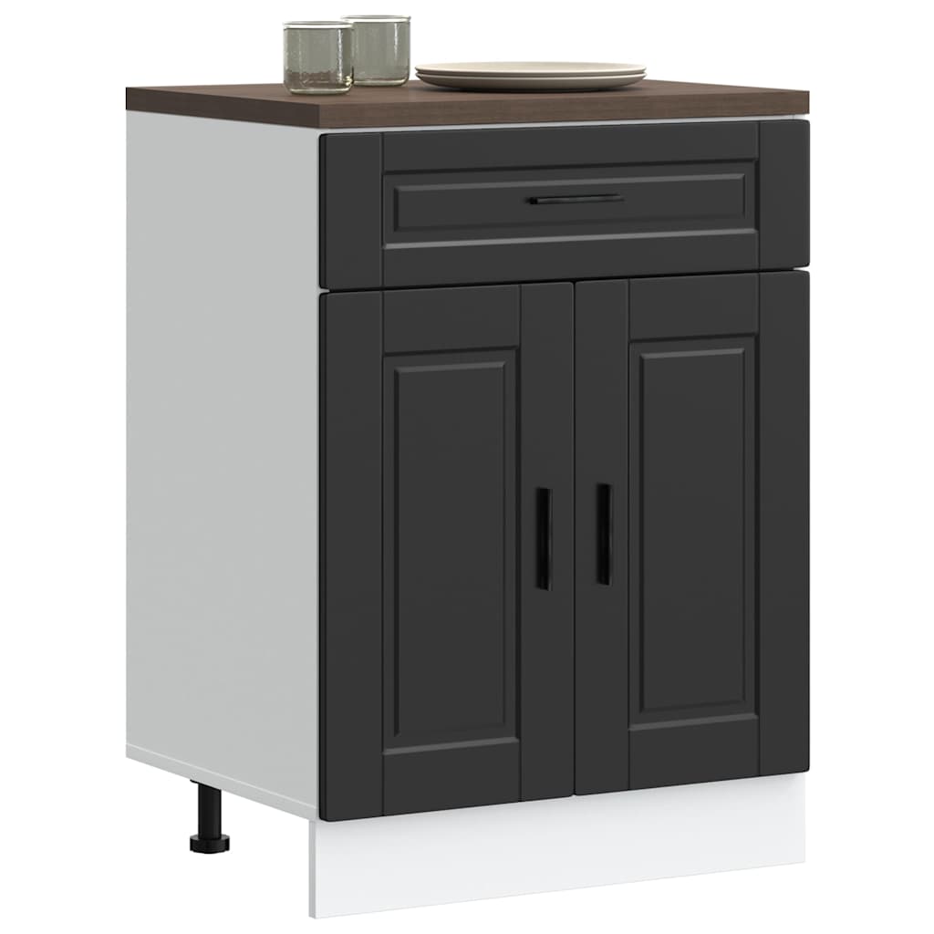 Vidaxl Base Kitchen Cabinet, Porto, Black, Wood-based Material