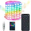 2M/5M/10M/15M/20M RGBIC LED String Fairy Lights Bluetooth String Lights Smart APP Remote One To One Control Christmas Decoration