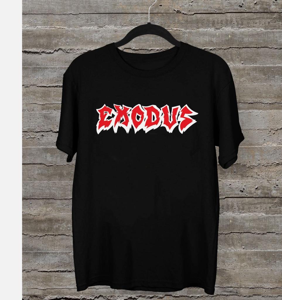 Rare Exodus Band Logo Classic Short Sleeve Black All Size T-Shirt